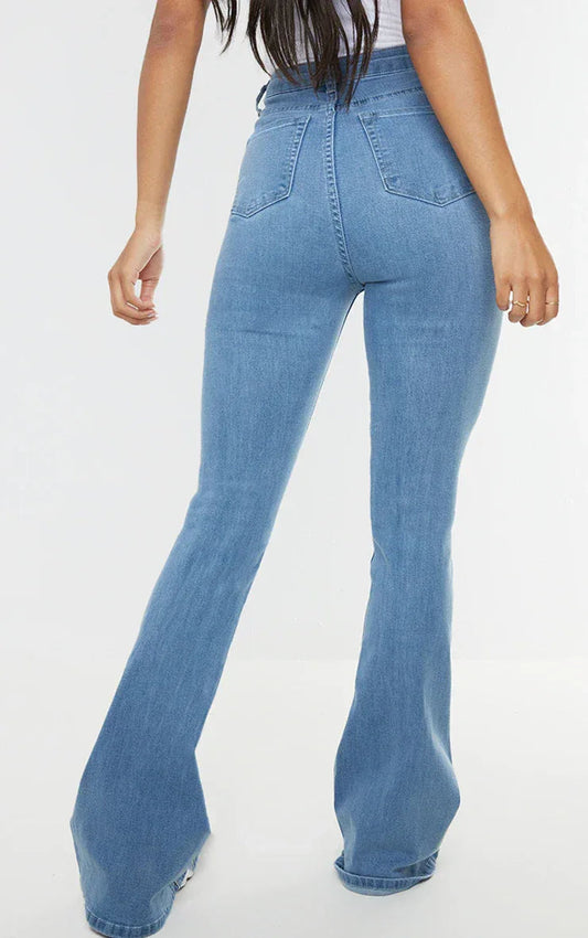 Baby Blue Bootcut Flare Jeans - UrbanClubCo.